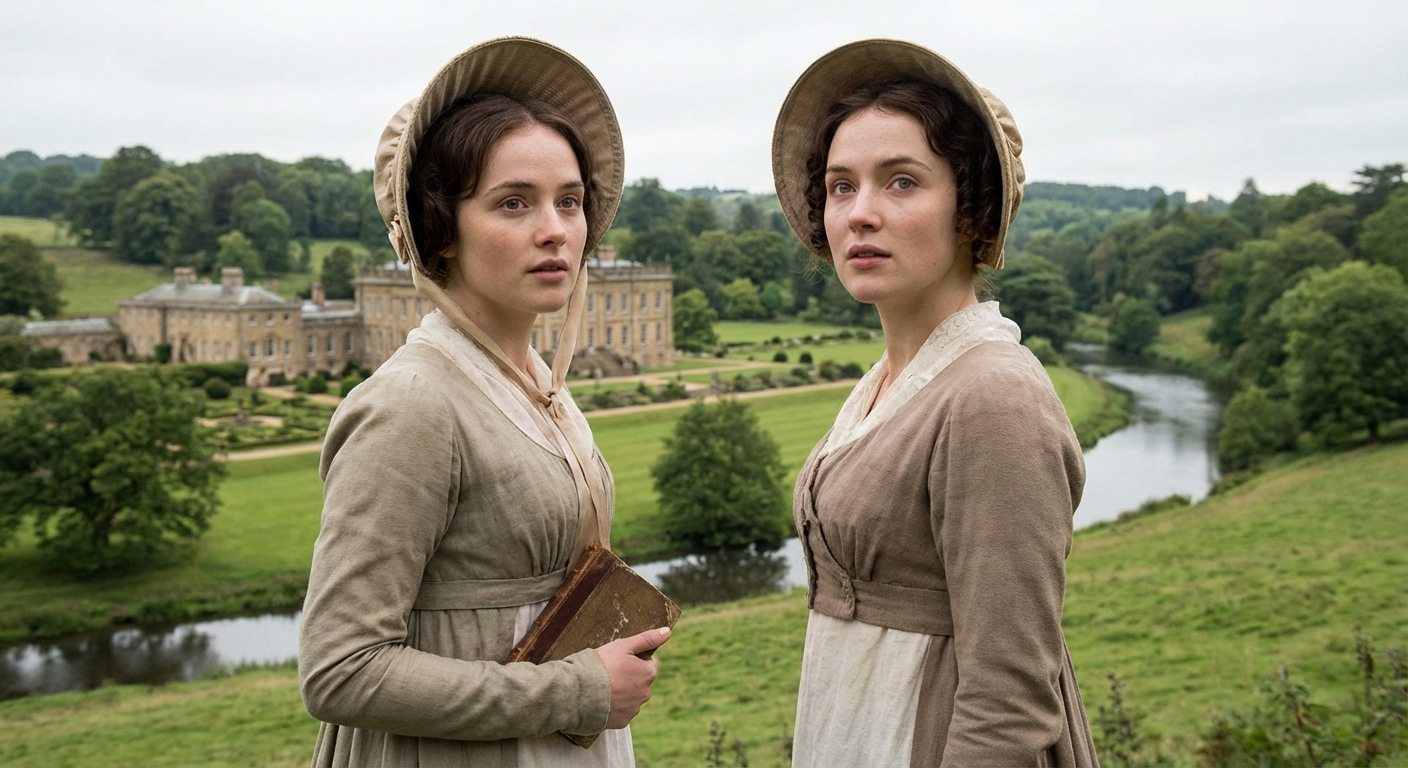 AI visualization of Pemberley from Pride and Prejudice