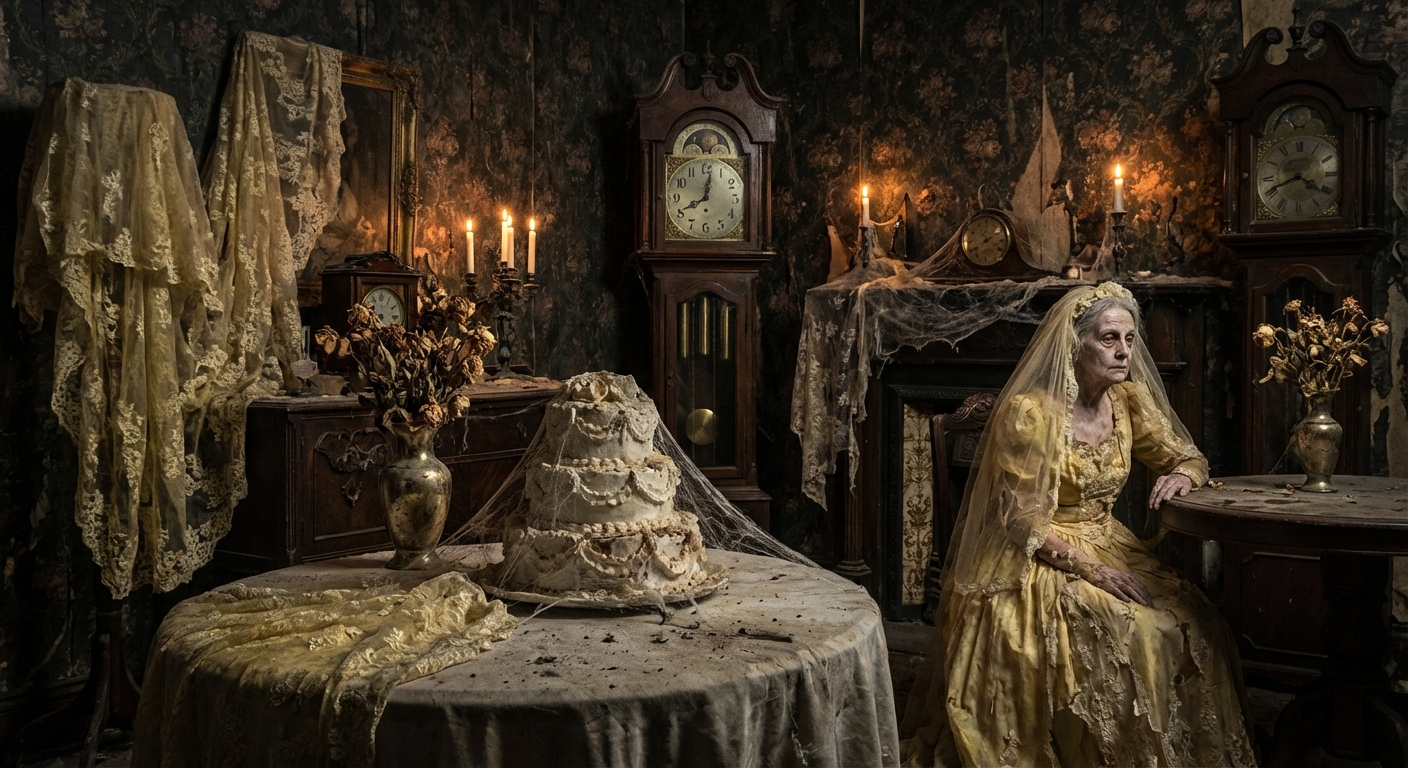 AI visualization of Satis House from Great Expectations