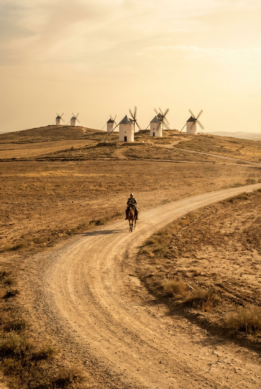 AI visualization of La Mancha from Don Quixote