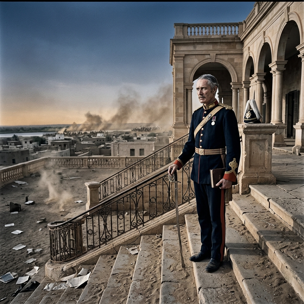 AI visualization of Gordon's Final Stand from Eminent Victorians