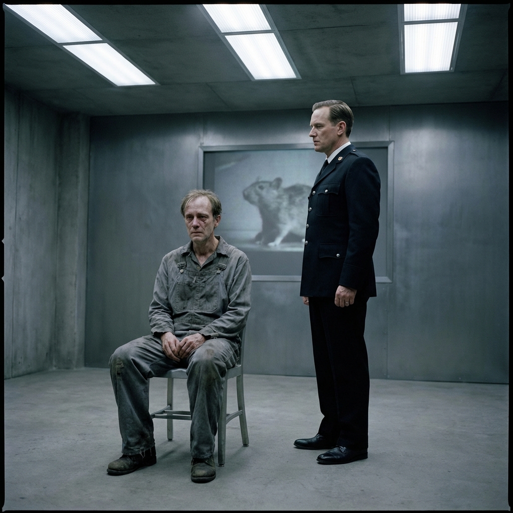 AI visualization of Room 101 Confrontation from 1984