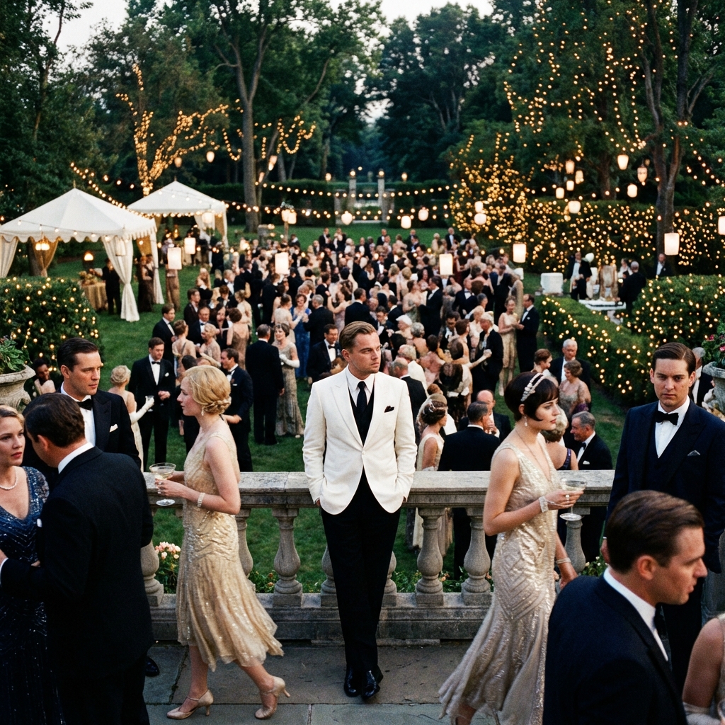 AI visualization of Gatsby's Lavish Party from The Great Gatsby