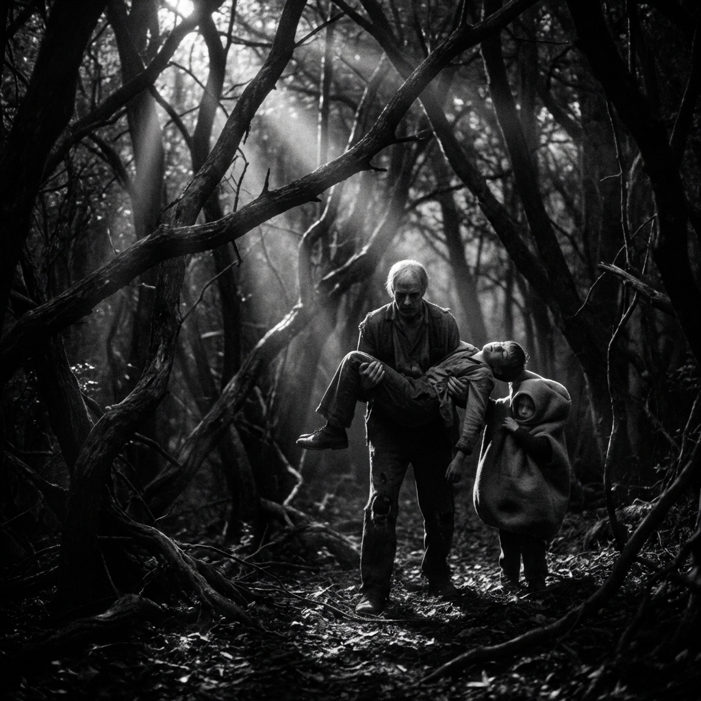 AI visualization of Boo Radley Saves Scout and Jem from To Kill a Mockingbird