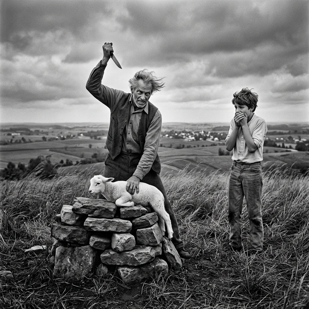 AI visualization of Jesse's Lamb Sacrifice from Winesburg, Ohio