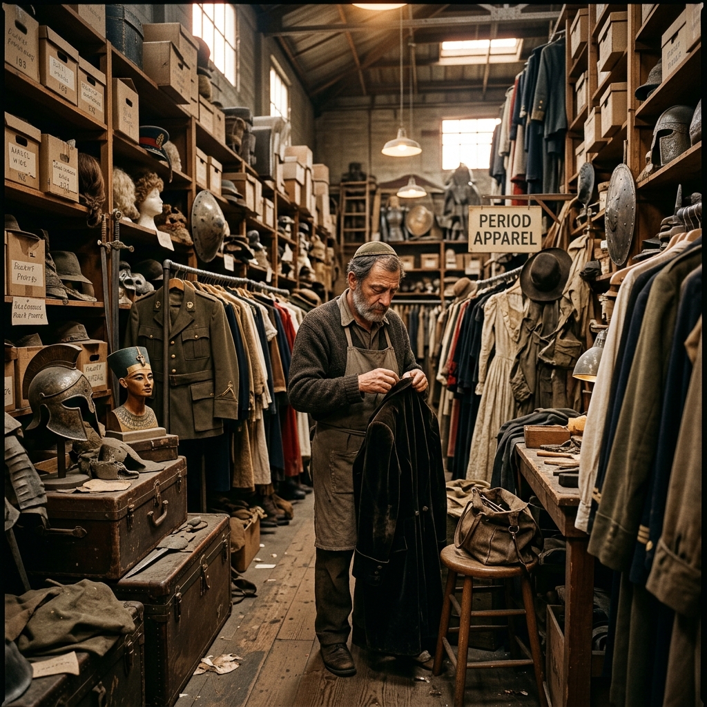 AI visualization of The Hollywood Costume Warehouse from The Order of the Day