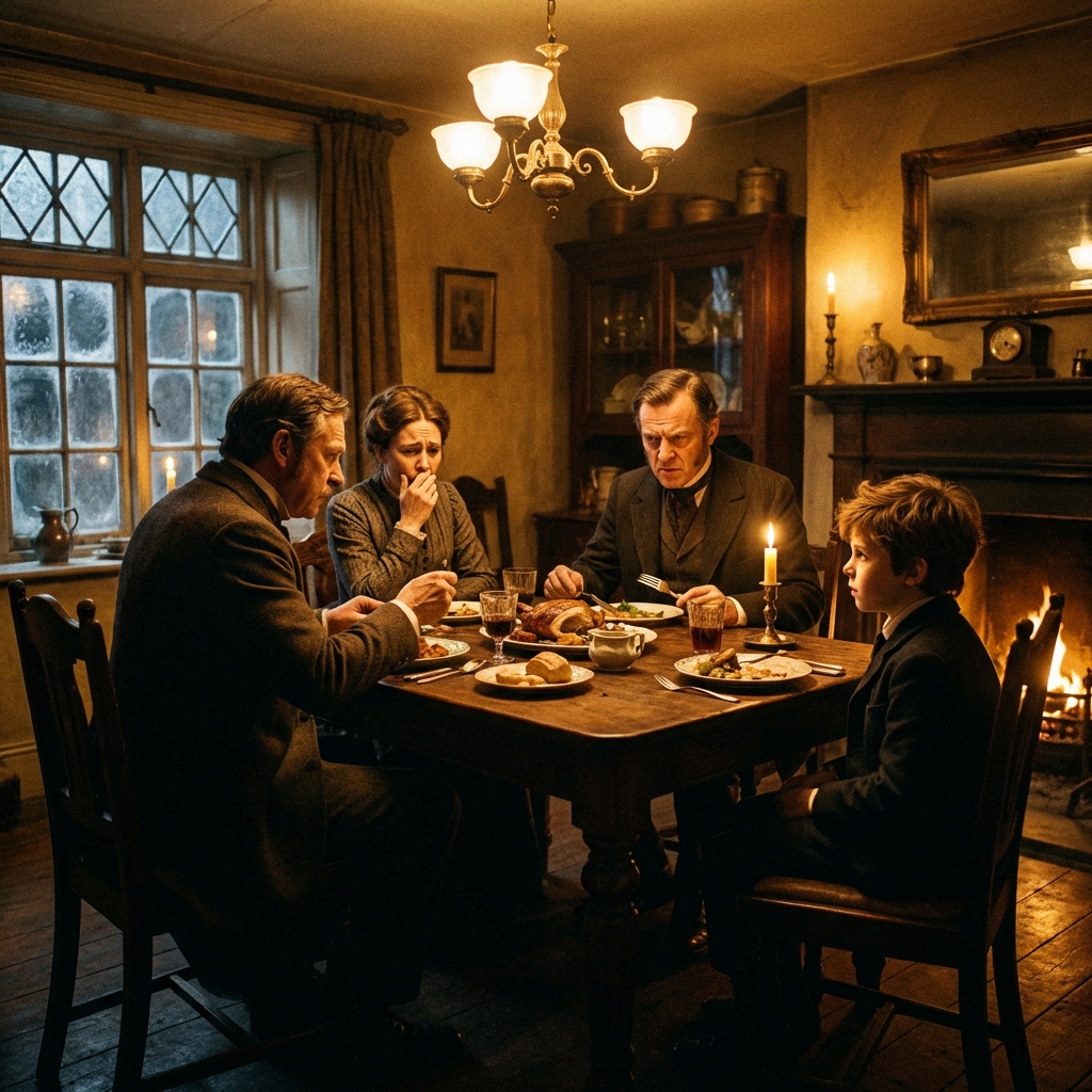 AI visualization of Father's Christmas Dinner from A Portrait of the Artist as a Young Man